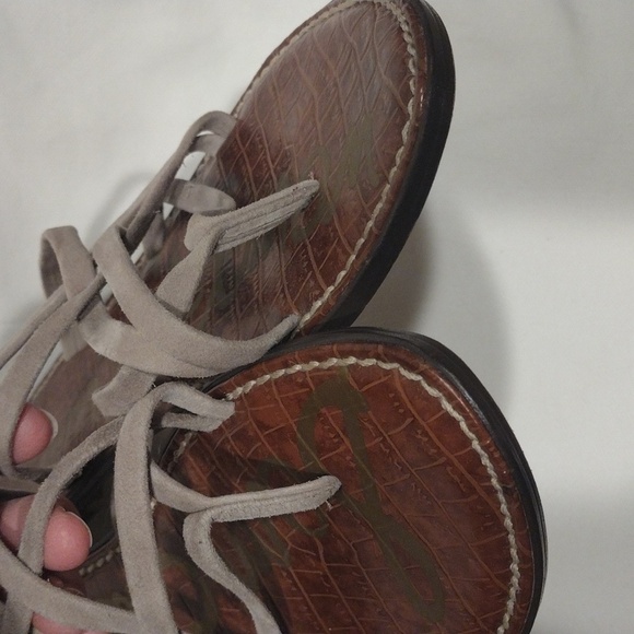 Sam Edleman Women's Georgette Brown Suede Strappy Flip Flop Sandals Sz 10M-Beach - Picture 8 of 8